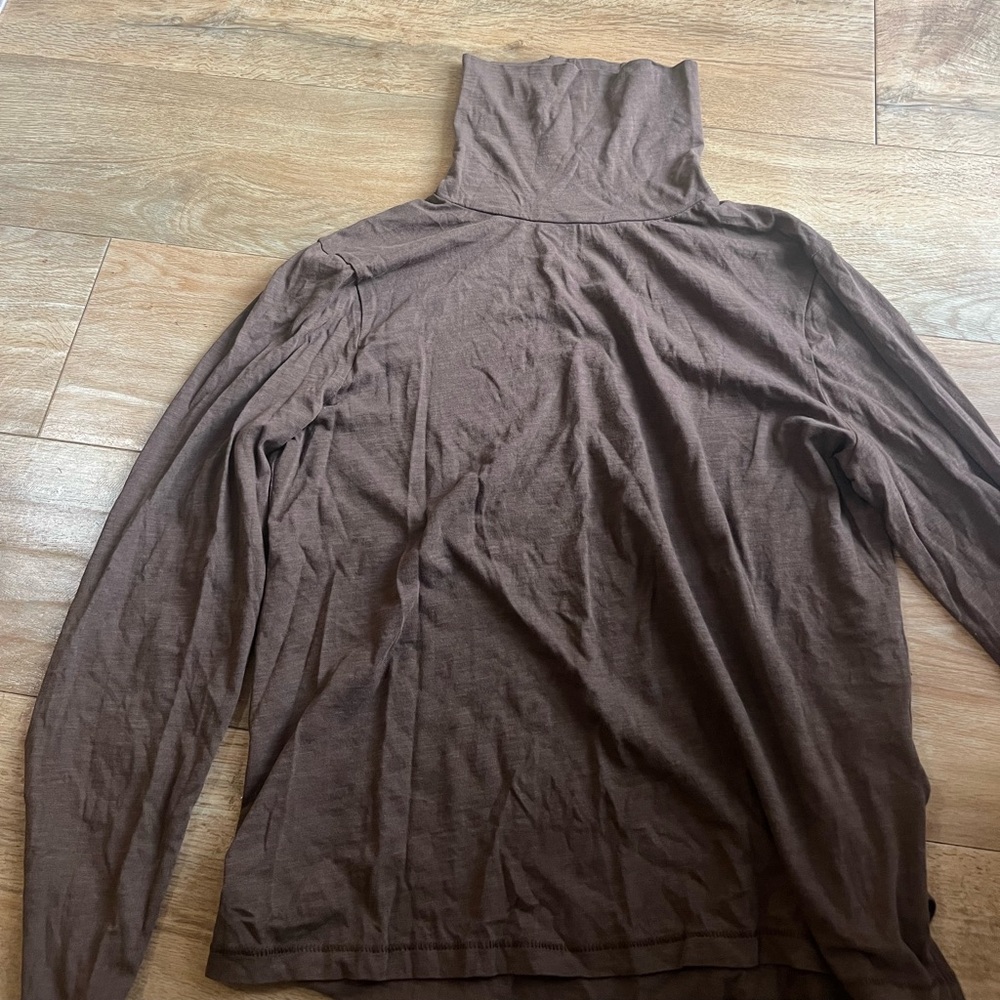 Madewell Brown Loose Turtleneck